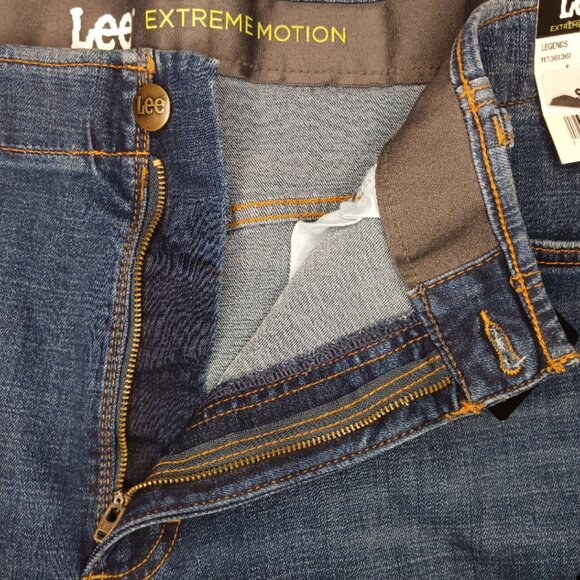 Lee Extreme Motion Mens Size 40 Shorts Blue Jean 10.5'' Inseam Regular Fit - Picture 5 of 11